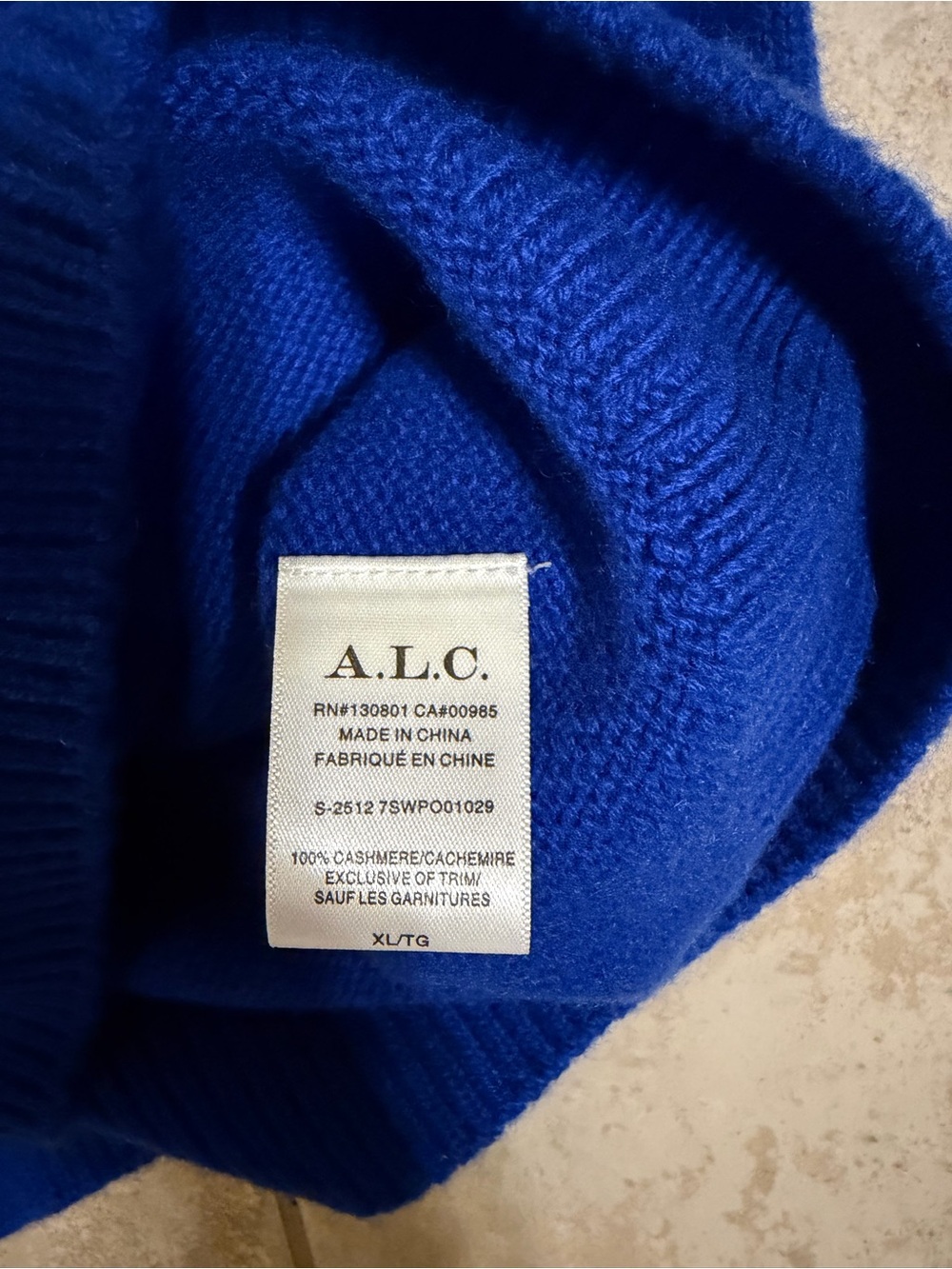A.L.C. Cashmere Cobalt Sweater - Picture 4 of 6